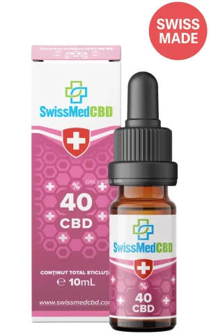 Ulei 40% SwissMedCBD (MCT) - 10ml (Extract de canepa33%, CBG 5%, CBN 2%)
